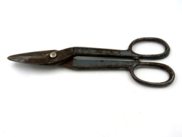 Wiss 19 Inlaid FORGED Steel 12&quot; Straight Cut Tin Snips Vintage - $5.89