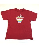 Ben Jerry&#39;s Cereal Splashback National Cereal Day Red T-Shirt Medium Coc... - $29.69