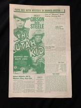 The Utah Kid Original Pressbook Hoot Gibson- Bob Steele - £53.64 GBP