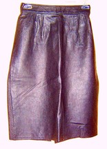 I.B. Diffusion Black 100 Genuine Leather Skirt Size 8 - $58.50