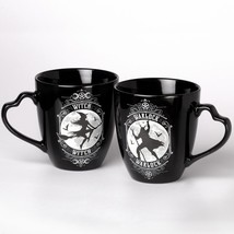 Alchemy Gothic CM1 Witch &amp; Warlock Mug Set Black Coffee Tea 12oz - $531.94 MXN