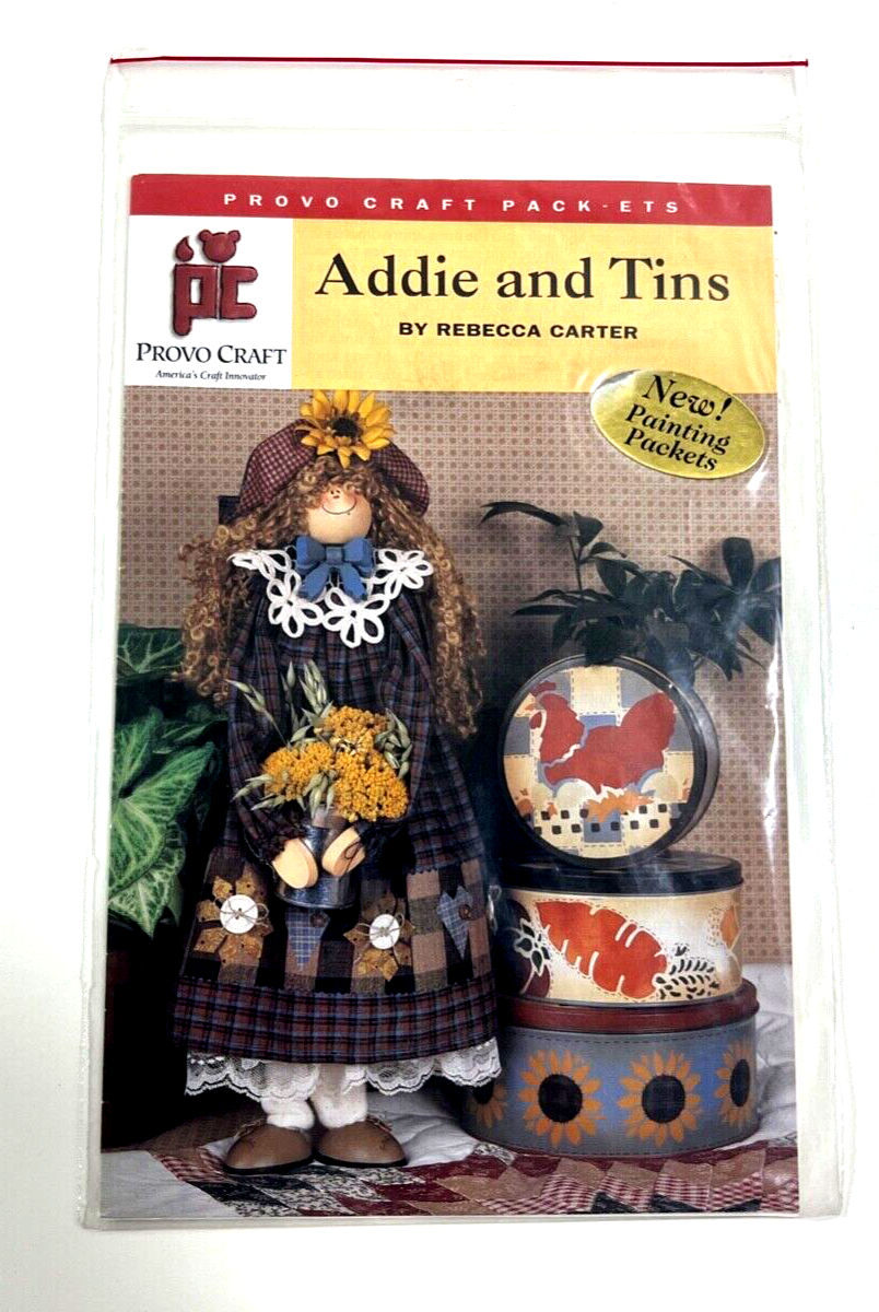 Addie and Tins By Rebecca Carter New Painting Pockets Quilting Pattern Only - $9.89