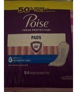 Poise Incontinence Pads for Women, 4 Drop, Moderate Absorbency, Long, 84Ct - £25.42 GBP
