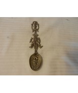 Decorative Silvertone Metal Mayan Aztec Spoon with Figurines, Intricate ... - £23.62 GBP