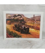 Collectible Terence Cuneo Lithograph Bentley vs the Blue Train Unsigned ... - £49.90 GBP