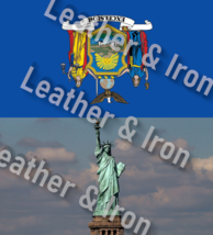 New Statue Of Liberty / New York Flag Design Vinyl Checkbook Cover - $8.75