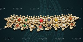 VeroniQ Trends-South Indian Navratna Choker Necklace In Kundan And Semi Precious - £168.38 GBP