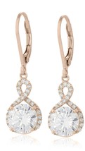 Swarovski Infinity Crystal Drop Earrings - Rose Gold - £23.53 GBP