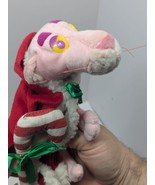 12&quot; Plush Pink Panther in Holiday Cape Candy Cane Christmas Toy Vintage ... - $9.89