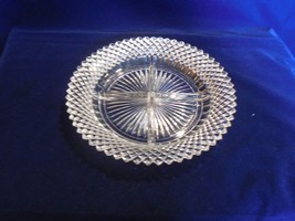 Depression Hocking Glass Co Miss America 8.75&quot; 4-Section Relist Tray - $14.80