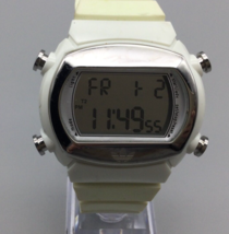 Adidas Digital Watch Men 43mm White Rectangle Dial ADH1583 New Battery - $39.59