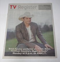 Brad Paisley TV Register Newspaper Supplement Vintage 2009 Cover Pic Art... - $24.99