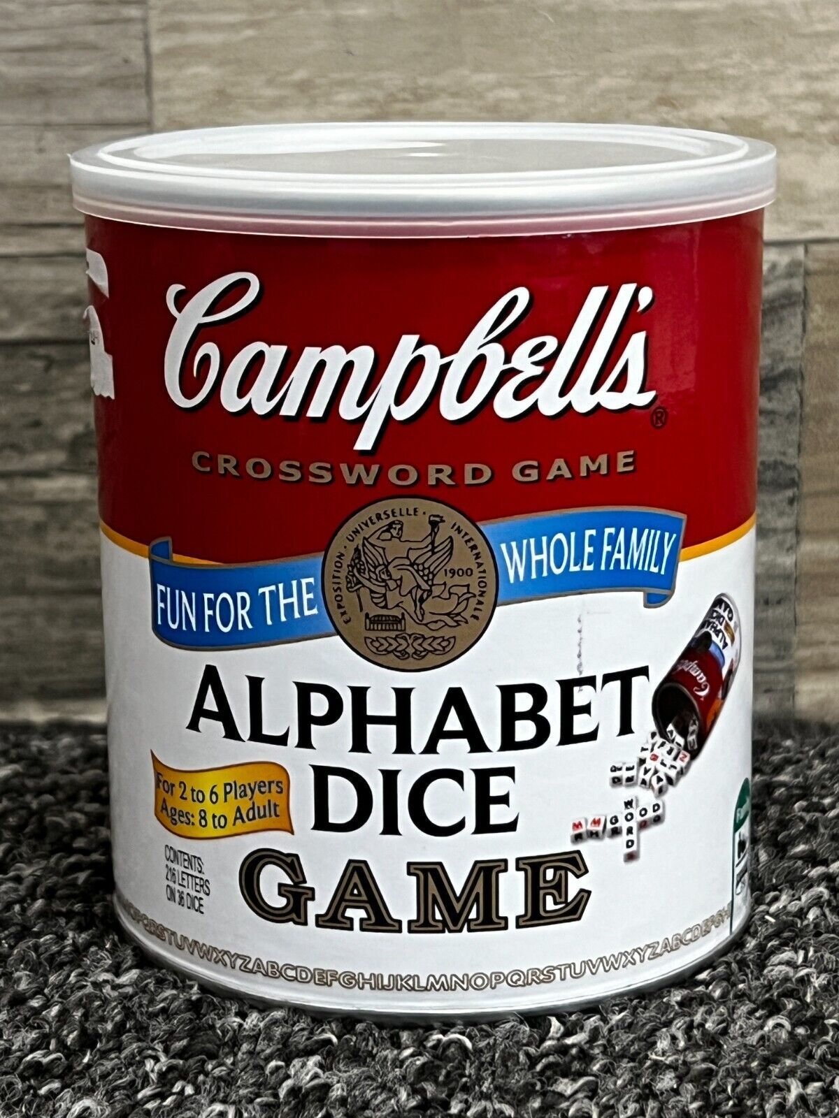 Campbell’s Crossword Alphabet Dice Game By TDC Games - Soup Can - New! - $13.54