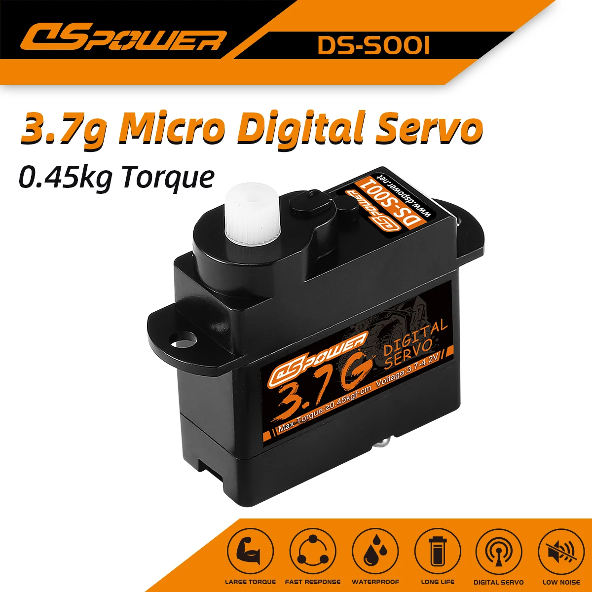 DSpower 3.7g Micro Digital Servo Plastic Gear Mini Servos for RC Car Airplan - £10.07 GBP