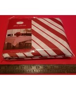 Home Holiday Fabric Tablecloth 60 x 102 Christmas Peppermint Candy Cane ... - £12.75 GBP