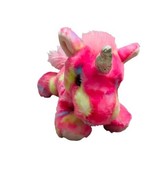 Aurora World Unicorn Pink tye dye 7 1/2&quot; Plush 2020 Stuffed Horse - $8.18 CAD