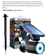 Bell+Howell Bionic Spotlight Deluxe Solar-Powered Spot Light 25 Feet Mot... - $14.73