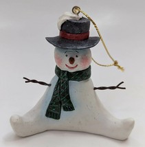 Kurt S Adler Snowman sitting with Top hat a  Resin/ clay Christmas ornament KSA - £10.21 GBP