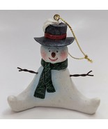 Kurt S Adler Snowman sitting with Top hat a  Resin/ clay Christmas ornam... - £10.21 GBP