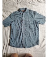 MEN&#39;S DRI-DUCK SHORT SLEEVED BUTTON FRONT NYLON FISHING OUTDOORS SHIRT L - €16,83 EUR