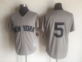 Yankees #5 Joe DiMaggio Jersey Old Style Uniform Gray - £35.26 GBP