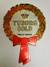 Vintage Tuborg Gold Beer Christmas Wreath Holiday Sign Carling Brewery Baltimore - £63.19 GBP