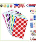 10 Assorted Colors 3000 Pack Round Stickers - Durable Self-Adhesive Labels - $280.49 MXN