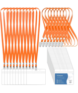 100 Pcs Lanyards for ID Badges and 100 Pcs Clear Name Tag Holders Reusab... - $579.87 MXN