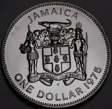 Jamaica Dollar, 1975 Gem Unc~RARE~4,683 Minted~Bustamante - £19.39 GBP