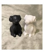 Refined Rustic Sitting Dog Smooth Glazed Resin Salt &amp; Pepper Shakers- NEW - £9.64 GBP