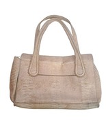 Monsac Original Leather Alligator Gator Handbag Beige Cream Purse Vtg Ba... - £21.79 GBP