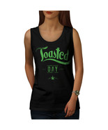 Wellcoda Toasted Day Weed Rasta Womens Tank Top, Weed Athletic Sports Shirt - £14.95 GBP+