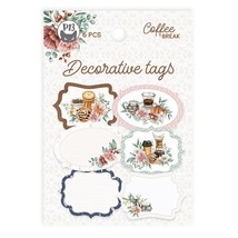 Coffee Break Double-Sided Cardstock Tags 6/Pkg- 04 P13COF24 - $10.09 CAD
