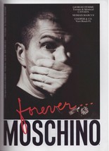 1995 Forever Moschino Photo by Pandini Sexy Man Fashion Vintage Print Ad 1990s - £4.66 GBP