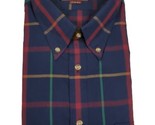Classic Directions button front shirt blue red plaid LT Large Tall 16-16... - $15.58