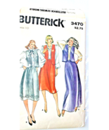 Vintage 3470 Butterick Vest &amp; Skirt 70&#39;s Fashion Sz. 10 Sewing Pattern - $3.94