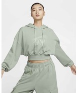 Nike Women&#39;s Oversized Cropped French Terry Pullover Hoodie FV7778-370 - $131.29 CAD