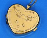 Undertale Limited Edition Heart Shaped 14K Gold Musical Locket Necklace ... - £114.92 GBP