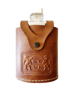 Vintage Irvinware Leather Flask Sheath Astoria NY USA Made w/ Glass Flas... - $34.16 CAD