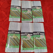 Wrights Vtg Lot Of 6 New NOS 2 1/2 Yards Silver Metallic Frezette Piping - £12.09 GBP