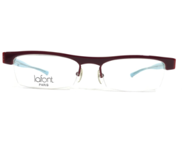 Lafont Eyeglasses Frames LARTIGUE 615 Blue Red Rectangular Half Rim 50-1... - £99.08 GBP