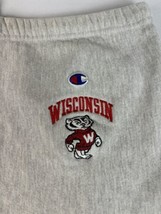 Vintage Champion Reverse Weave Sweatpants Warmup Wisconsin Badgers Large 90s - £47.07 GBP