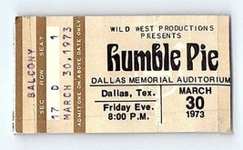 Humble Pie Ticket Stub Marzo 30 1973 Dallas Texas - $59.39