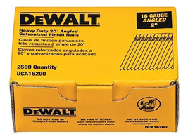 DEWALT HEAVY DUTY 20 DEGREE ANGLED FINISH NAILS 2500 DCA16200 BRAND NEW - $24.74