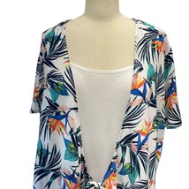 Time &amp; Tru Wrap Dress with Duster Tropical Floral Bird of Paradise Size ... - $19.34