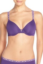 Natori 732080 Pure Luxe Full Fit Contour Bra Sz 32C Violet - $39.45