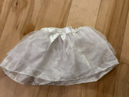 Newborn White Tulle Bloomers Diaper Cover Ruffle Trim Bow Skirt - $166.08 MXN