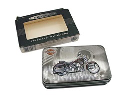 Vintage Harley Davidson Motorcycle 1998 Collector Tin 2 Decks Of Playing... - $22.08