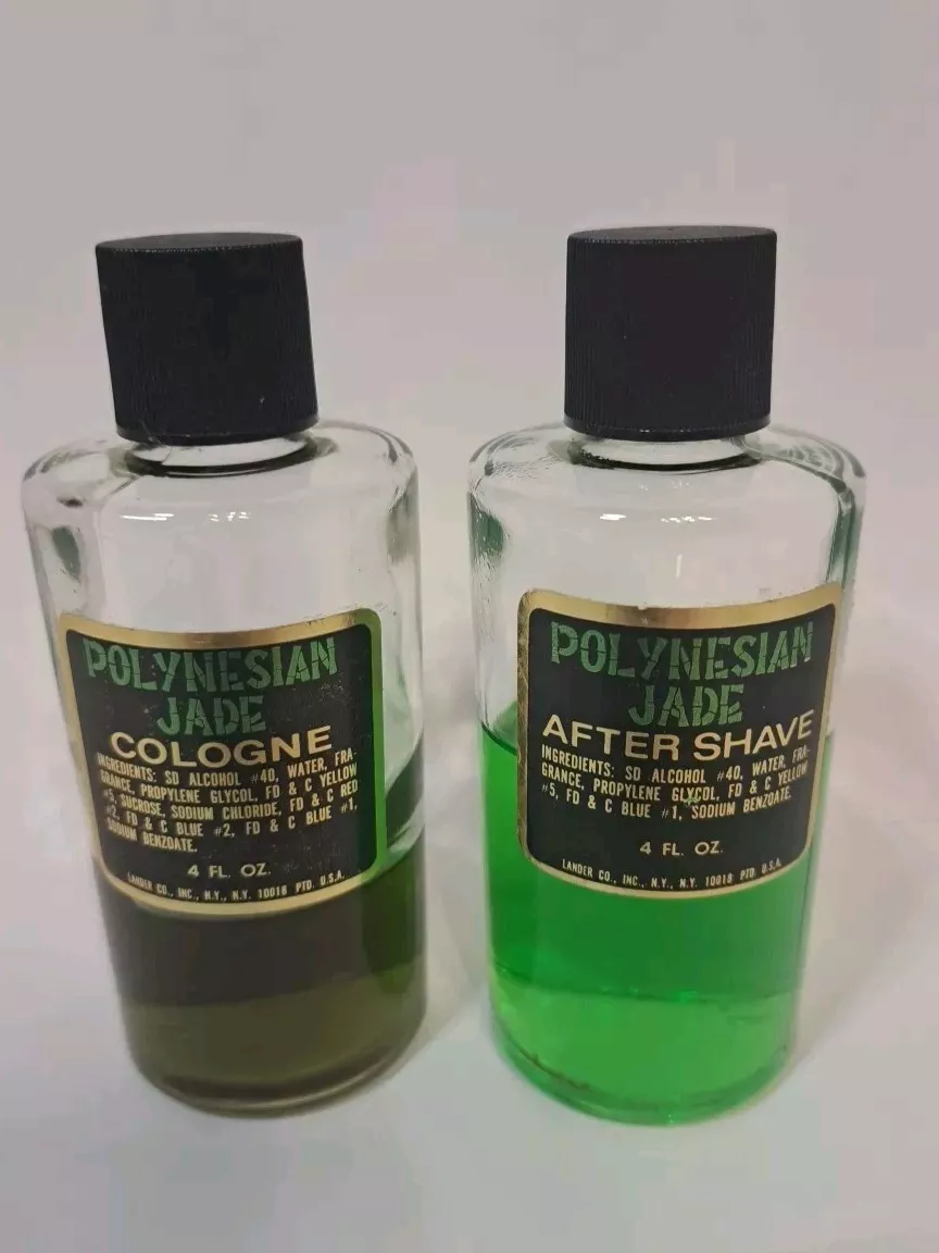 Polynesian Jade Cologne 30% Full &amp; After Shave 50% Full 1970&#39;s-VINTAGE HTF - £20.03 GBP