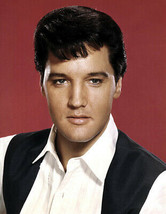 Elvis Presley classic portrait in white shirt and black waistcoat 8x10 photo - £7.78 GBP